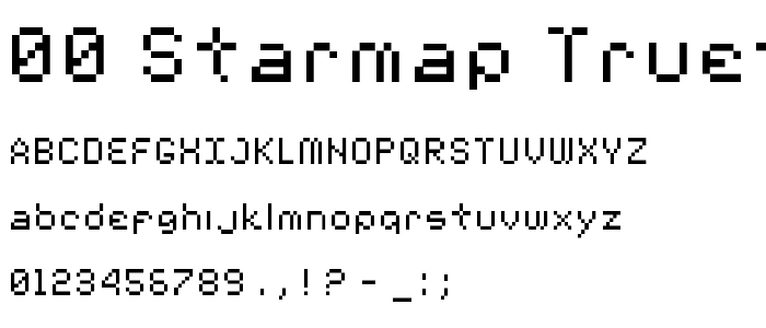 00 Starmap Truetype font